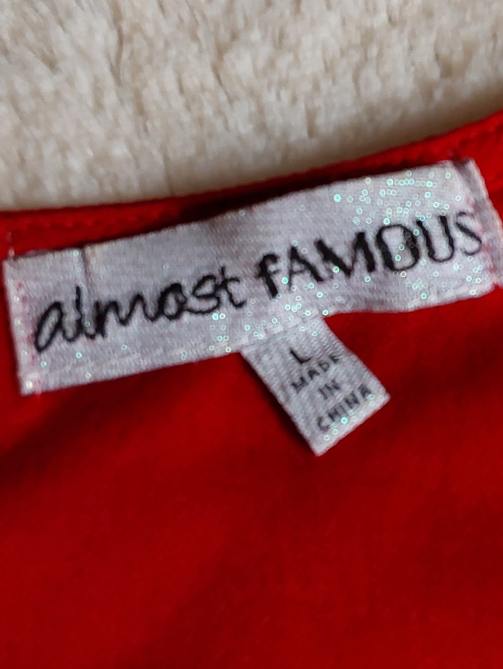 🌺 Like New Almost Famous Professional Red Dress with Black Trim - Picture 8 of 11